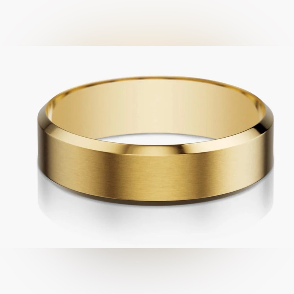 Men’s brushed gold band size 9.5 NIB